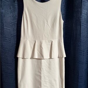Banana Republic Cream Peplum Midi Dress